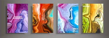Modern tasarım A4. Renkli parlak sıvı boyalar soyut mermer dokusuna. Sıçrama akrilik boyalar. Kullanılan tasarım sunumlar, baskı, el ilanı, iş kartları, davetiyeler, takvimler, siteleri, ambalaj, kapak.
