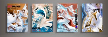 Modern tasarım A4. Renkli parlak sıvı boyalar soyut mermer dokusuna. Sıçrama akrilik boyalar. Kullanılan tasarım kapak, sunumlar, baskı, el ilanı, kartvizit, davetiye, broşür, ambalaj siteleri,.