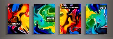 Modern tasarım A4. Renkli parlak sıvı boyalar soyut mermer dokusuna. Splash neon akrilik boyalar. Kullanılan tasarım sunumlar, baskı, el ilanı, iş kartları, davetiyeler, takvimler, siteleri, ambalaj, kapak.