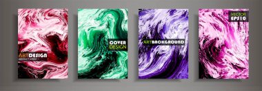 Modern tasarım A4. Renkli parlak sıvı boyalar soyut mermer dokusuna. Splash neon akrilik boyalar. Kullanılan tasarım sunumlar, baskı, el ilanı, iş kartları, davetiyeler, takvimler, siteleri, ambalaj, kapak.