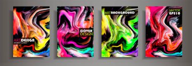 Modern tasarım A4. Renkli parlak sıvı boyalar soyut mermer dokusuna. Splash neon akrilik boyalar. Kullanılan tasarım sunumlar, baskı, el ilanı, iş kartları, davetiyeler, takvimler, siteleri, ambalaj, kapak.