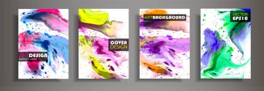 Modern tasarım A4. Renkli parlak sıvı boyalar soyut mermer dokusuna. Splash neon akrilik boyalar. Kullanılan tasarım sunumlar, baskı, el ilanı, iş kartları, davetiyeler, takvimler, siteleri, ambalaj, kapak.