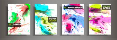 Modern tasarım A4. Renkli parlak sıvı boyalar soyut mermer dokusuna. Splash neon akrilik boyalar. Kullanılan tasarım sunumlar, baskı, el ilanı, iş kartları, davetiyeler, takvimler, siteleri, ambalaj, kapak.