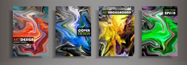 Modern tasarım A4. Renkli parlak sıvı boyalar soyut mermer dokusuna. Splash neon akrilik boyalar. Kullanılan tasarım sunumlar, baskı, el ilanı, iş kartları, davetiyeler, takvimler, siteleri, ambalaj, kapak.