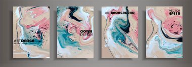 Modern tasarım A4. Renkli parlak sıvı boyalar soyut mermer dokusuna. Sıçrama suluboya akrilik boyalar. Kullanılan tasarım sunumlar, baskı, el ilanı, iş kartları, davetiyeler, takvimler, siteleri, 