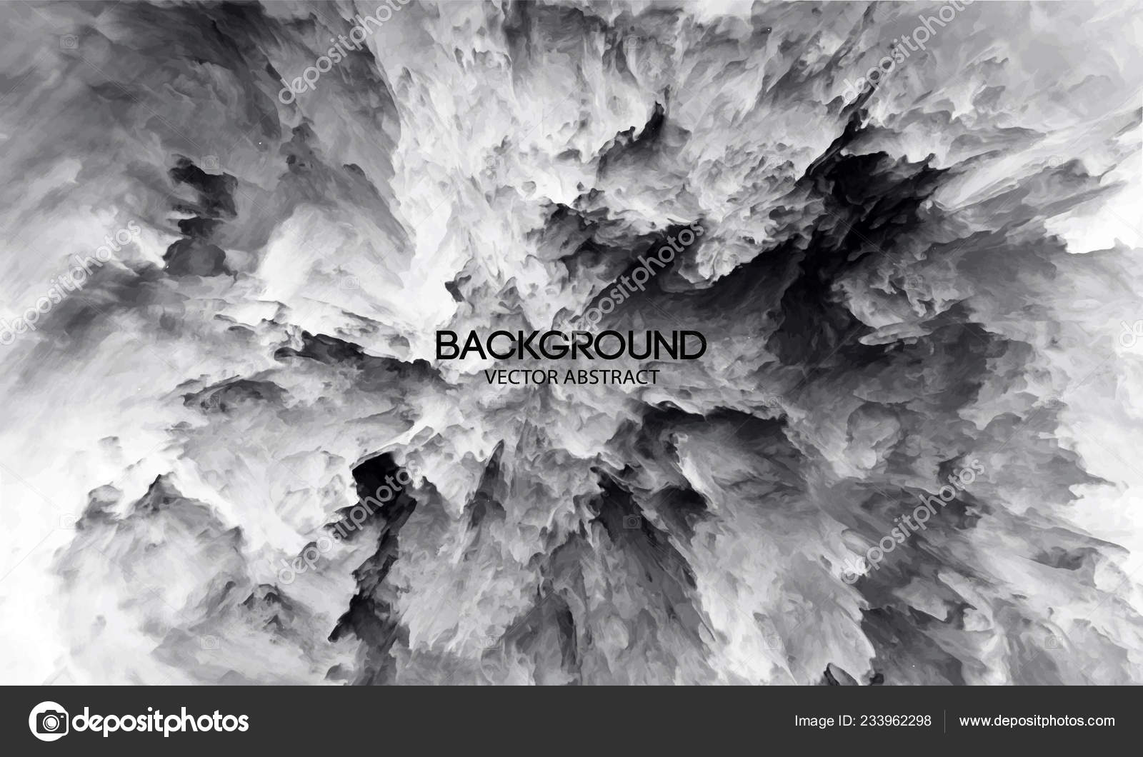 Modern Design Abstract Texture Splash Explosion Black White Blast