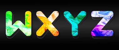 Renkli harfler. Renk vektör latin alfabesi. Gökkuşağı yazı tipi rengi. Soyut Abc uygulama, negatif boşluk monogram ve poster şablonu. Tipografi tasarım