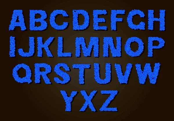 Conjunto Letras Coloridas Vetor Cores Alfabeto Latino Rainbow Cor Fonte — Vetor de Stock