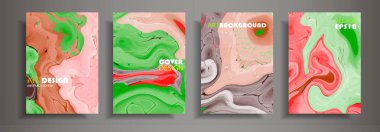 Modern tasarım A4. Renkli parlak sıvı boyalar soyut mermer dokusuna. Splash eğilimleri boyalar. Kullanılan tasarım sunumlar, baskı, el ilanı, iş kartları, Davetiyeler, takvimler, siteleri, ambalaj, kapak