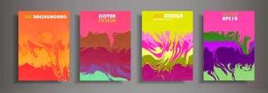 Modern tasarım A4. Renkli parlak sıvı boyalar soyut mermer dokusuna. Splash eğilimleri boyalar. Kullanılan tasarım sunumlar, baskı, el ilanı, iş kartları, Davetiyeler, takvimler, siteleri, ambalaj, kapak
