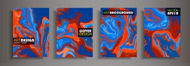 Modern tasarım A4. Renkli parlak sıvı boyalar soyut mermer dokusuna. Splash eğilimleri boyalar. Kullanılan tasarım sunumlar, baskı, el ilanı, iş kartları, Davetiyeler, takvimler, siteleri, ambalaj, kapak