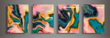 Modern tasarım A4. Renkli parlak sıvı boyalar soyut mermer dokusuna. Splash eğilimleri boyalar. Kullanılan tasarım sunumlar, baskı, el ilanı, iş kartları, Davetiyeler, takvimler, siteleri, ambalaj, kapak