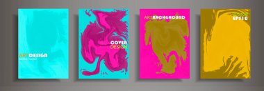 Modern tasarım A4. Renkli parlak sıvı boyalar soyut mermer dokusuna. Splash eğilimleri boyalar. Kullanılan tasarım sunumlar, baskı, el ilanı, iş kartları, Davetiyeler, takvimler, siteleri, ambalaj, kapak.
