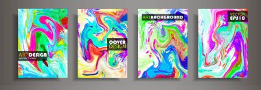 Modern tasarım A4. Renkli parlak sıvı boyalar soyut mermer dokusuna. Splash eğilimleri boyalar. Kullanılan tasarım sunumlar, baskı, el ilanı, iş kartları, Davetiyeler, takvimler, siteleri, ambalaj, kapak