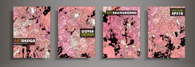 Modern tasarım A4. Renkli parlak sıvı boyalar soyut mermer dokusuna. Splash eğilimleri boyalar. Kullanılan tasarım sunumlar, baskı, el ilanı, iş kartları, Davetiyeler, takvimler, siteleri, ambalaj, kapak.