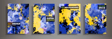 Modern tasarım A4. Renkli parlak sıvı boyalar soyut mermer dokusuna. Splash eğilimleri boyalar. Kullanılan tasarım sunumlar, baskı, el ilanı, iş kartları, Davetiyeler, takvimler, siteleri, ambalaj, kapak