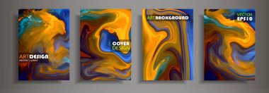 Modern tasarım A4. Renkli parlak sıvı boyalar soyut mermer dokusuna. Splash eğilimleri boyalar. Kullanılan tasarım sunumlar, baskı, el ilanı, iş kartları, Davetiyeler, takvimler, siteleri, ambalaj, kapak.