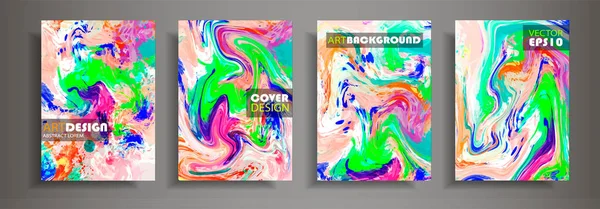 Modern tasarım A4. Renkli parlak sıvı boyalar soyut mermer dokusuna. Splash eğilimleri boyalar. Kullanılan tasarım sunumlar, baskı, el ilanı, iş kartları, Davetiyeler, takvimler, siteleri, ambalaj, kapak