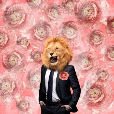 Çağdaş sanat Koleji, adam bir aslan şeklinde