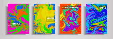 Modern tasarım A4. Soyut çok renkli mermer dokusuna renkli parlak sıvı boyalar. Splash eğilimleri boyalar. Kullanılan tasarım sunumlar, baskı, el ilanı, iş kartları, Davetiyeler, takvimler, siteleri.
