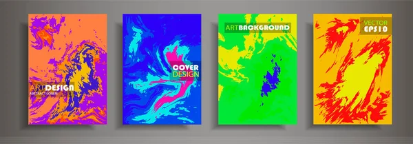 Modern Soyut kapaklar seti. Komik renkli form kompozisyon. Eps10 vektör
