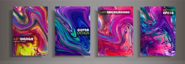 Modern tasarım A4. Renkli parlak sıvı boyaların soyut neon dokusu. Sıçrama eğilimleri boyalar. Kullanılmış tasarım sunumları, baskı, el ilanı, kartvizit, davetiye, takvim, site, ambalaj, kapak.