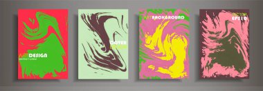 Modern tasarım A4. Renkli parlak sıvı boyaların soyut neon dokusu. Sıçrama eğilimleri boyalar. Kullanılmış tasarım sunumları, baskı, el ilanı, kartvizit, davetiye, takvim, site, ambalaj, kapak.