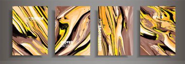 Modern tasarım A4. Renkli parlak sıvı boyalar soyut mermer dokusuna. Splash neon akrilik boyalar. Kullanılan tasarım sunumlar, baskı, el ilanı, iş kartları, davetiyeler, takvimler, siteleri, ambalaj, kapak.