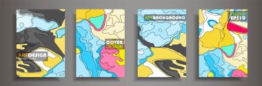 Modern tasarım A4. Renkli parlak sıvı boyaların soyut parlak dokusu. Sıçrama eğilimleri boyalar. Kullanılmış tasarım sunumları, baskı, el ilanı, kartvizit, davetiye, takvim, site, ambalaj, kapak.