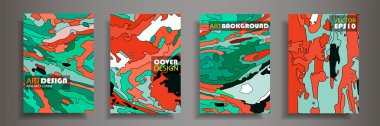 Modern tasarım A4. Renkli parlak sıvı boyaların soyut parlak dokusu. Sıçrama eğilimleri boyalar. Kullanılmış tasarım sunumları, baskı, el ilanı, kartvizit, davetiye, takvim, site, ambalaj, kapak.