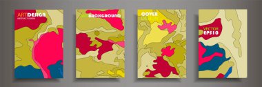 Modern tasarım A4. Renkli parlak sıvı boyaların soyut parlak dokusu. Sıçrama eğilimleri boyalar. Kullanılmış tasarım sunumları, baskı, el ilanı, kartvizit, davetiye, takvim, site, ambalaj, kapak.