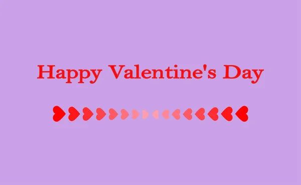 Tarjeta Felicitación Feliz Día San Valentín Tarjeta Felicitación Color Lila — Archivo Imágenes Vectoriales