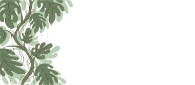 Doğal desen. Yapraklar, sürgünler ve sarmaşıkkökleri. vektör illüstrasyon.