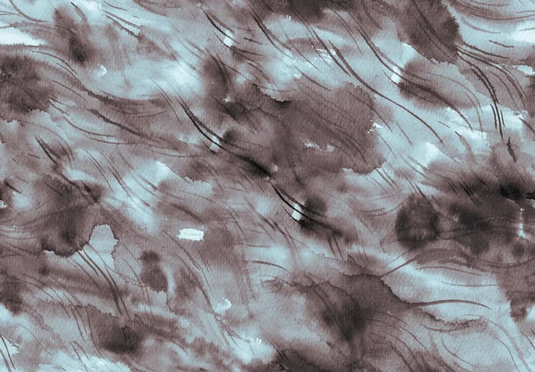 Мальований чорнило і акварельний безшовний візерунок з абстрактними хвилями — стокове фото