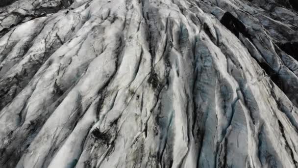 Drone Vliegend Skaftafell Gletsjer Vatnajokull National Park Ijsland — Stockvideo