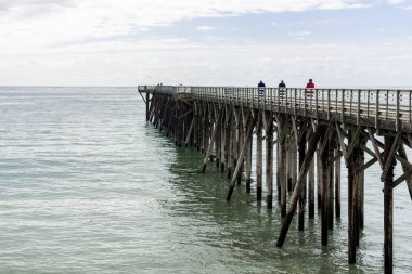 İnsanlar, San Simeon Pier, Kaliforniya, ABD