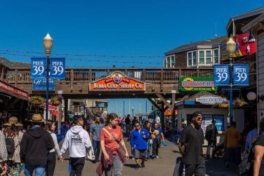 İnsanlar Pier 39 San Francisco, Kaliforniya, ABD