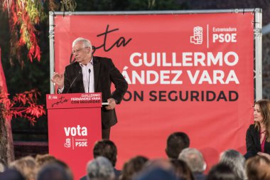 Josep Borrell, Avrupa seçimlerinde Psoe adayı, Caceres düzenlenen toplantıda yaptığı konuşmada.