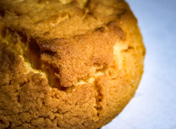 Вівсяне Печиво Білому Фоні Макрос — стокове фото