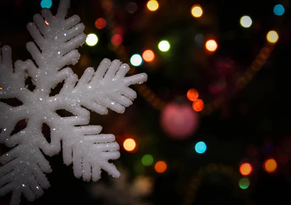Snowflake Christmas Tree Background — Stock Photo, Image