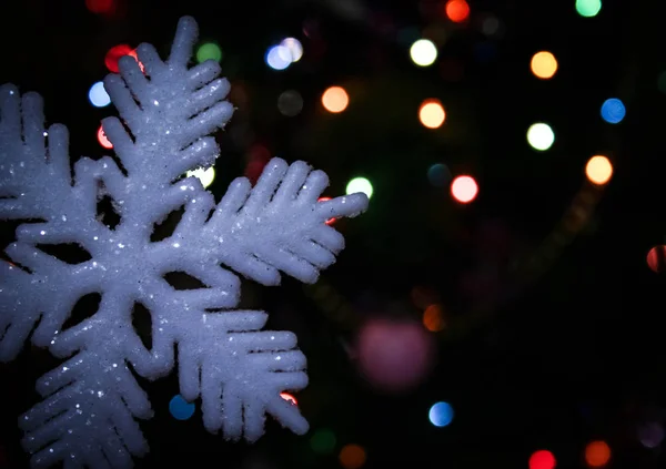 Snowflake Christmas Tree Background — Stock Photo, Image