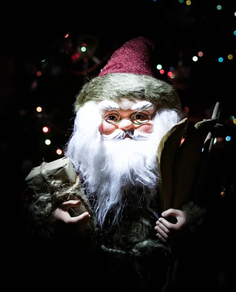 Santa Claus Tree Christmas Background — Stock Photo, Image