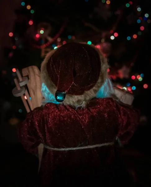 Santa Claus Rug Kerst Achtergrond — Stockfoto