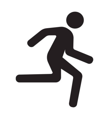 Bir koşucunun siluetinin vektör illüstrasyonu