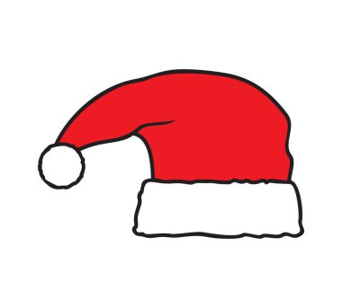 Noel Baba şapkasının vektör çizimi