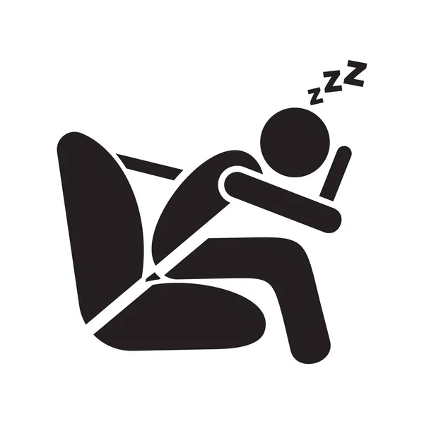 Εικονογράφηση Διανύσματος Της Πινακίδας Ύπνου Και Οδήγησης — Διανυσματικό Αρχείο