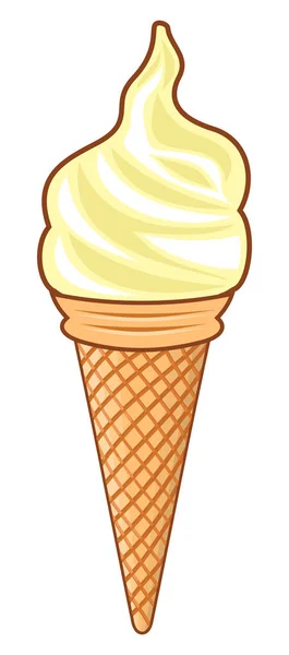 Векторная Иллюстрация Мороженого Конусе — стоковый вектор