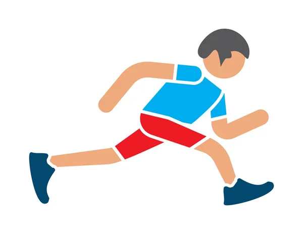 Vector Illustratie Van Man Runner Jogger Running — Stockvector