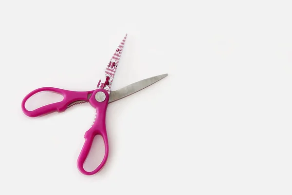 Pink Scissors Isolated On White Background Stock Photo