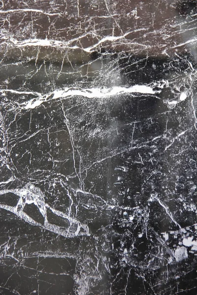 Texture of black a marble or tile with white stains and patterns — Stock Photo, Image